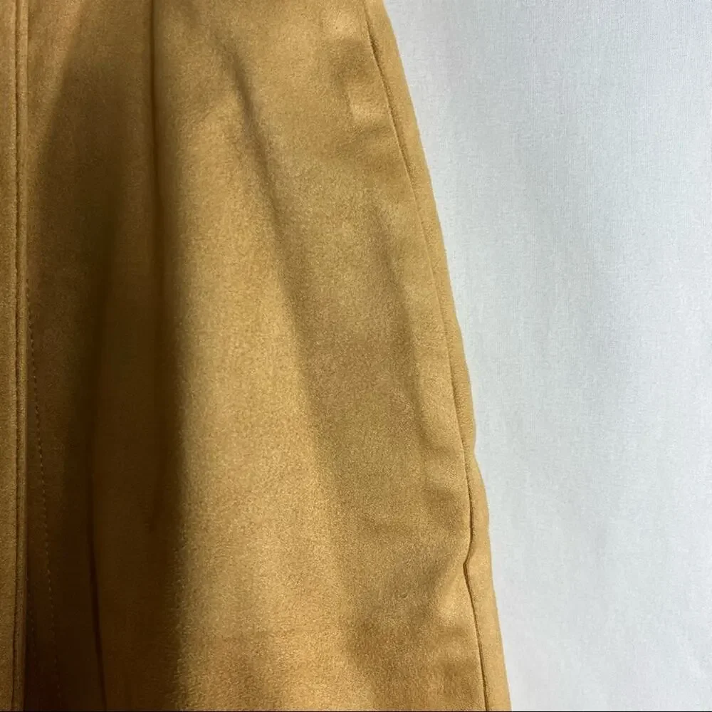 LULUS Brown Faux Suede Wrap Skirt NWT in XS